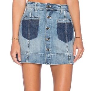 Joe's Jeans Rina Denim Mini Skirt | 32 | Medium Wash